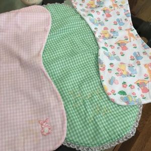 Vintage custom made burp pads